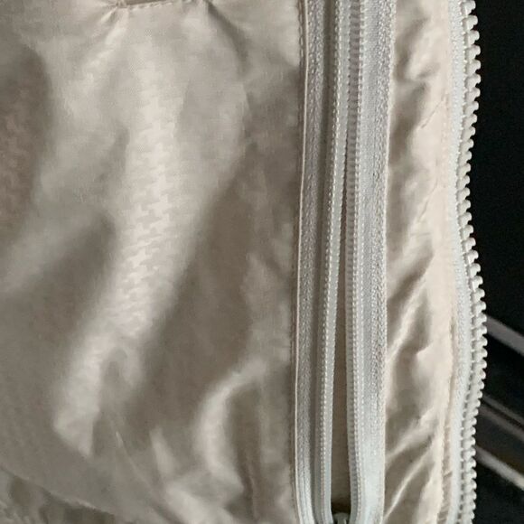 Roxy beige herringbone print endurance 10,000  down ski winter jacket M EUC - Picture 6 of 15